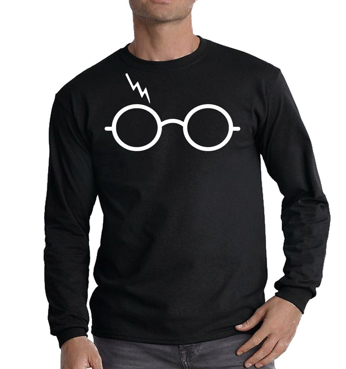 Lightning Glasses Long Sleeve T-Shirt Men's
