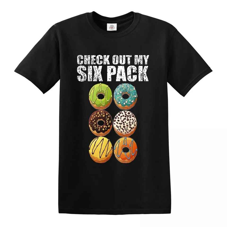 Funny Six Pack T-Shirt - Gym Novelty Gift for Donuts Party Tee Funny Six Pack T-Shirt - Gym Novelty Gift for Donuts Party Tee