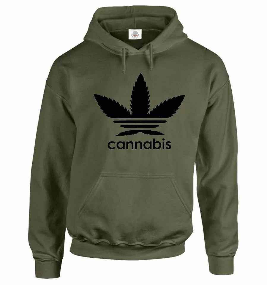 Cannabis Hoodie Swag Unisex Funny Fashion Sweatshirt for Weed Addicts OLIVE HOODY BLACK PRINT Cannabis Hoodie Swag Unisex Funny Fashion Sweatshirt for Weed Addicts