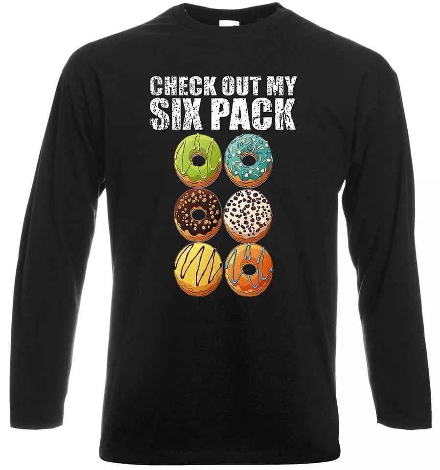 Funny Gym T-Shirt - Check Out My Six Pack Long Sleeve Tee for Men, Humorous Gym Gift Funny Gym T-Shirt - Check Out My Six Pack Long Sleeve Tee for Men, Humorous Gym Gift