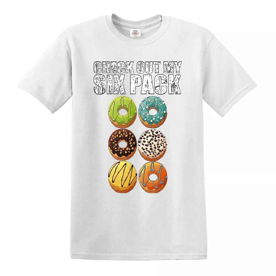 Funny Six Pack T-Shirt - Gym Novelty Gift for Donuts Party Tee Funny Six Pack T-Shirt - Gym Novelty Gift for Donuts Party Tee