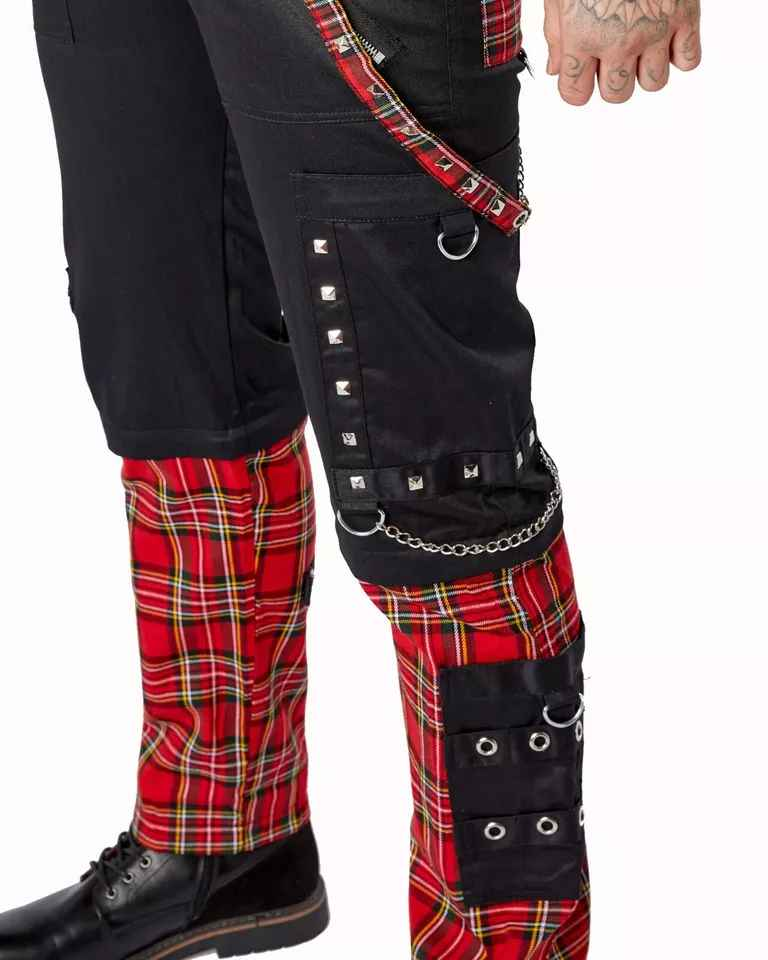 Dark Wear Punk Trousers - Tartan Bottoms Bondage Metal Music Trouser Dark Wear Punk Trousers - Tartan Bottoms Bondage Metal Music Trouser