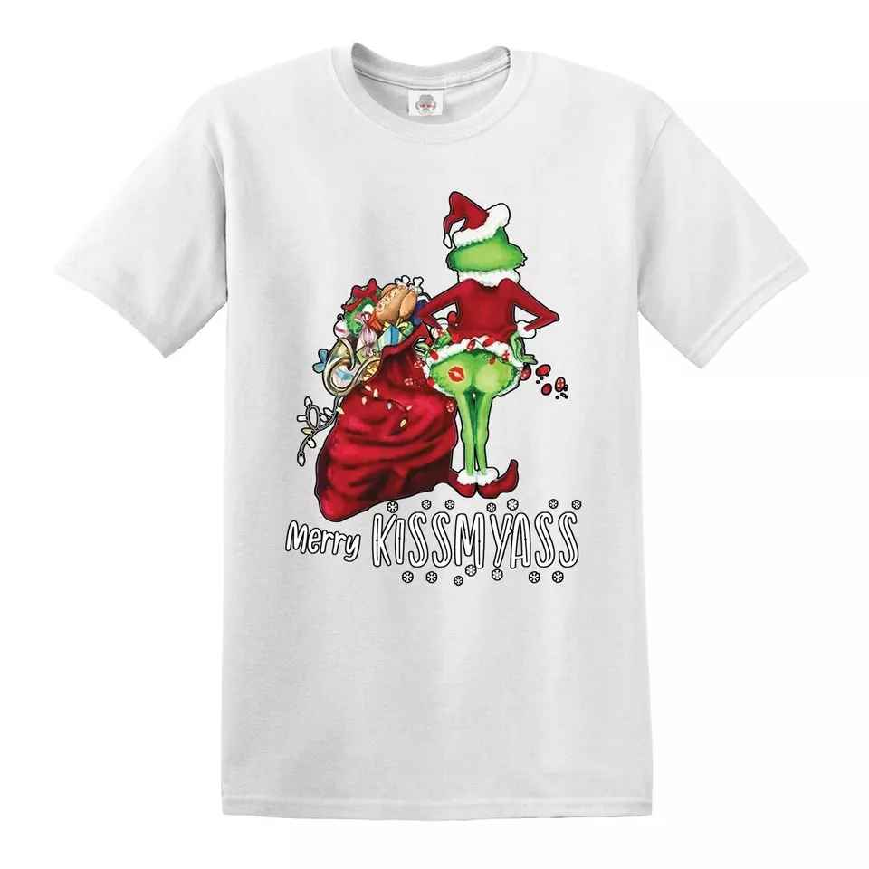 Merry Kissmyass Christmas Funny Christmas T-Shirt for Men - Santa Xmas Gift Tee Merry Kissmyass Christmas Funny Christmas T-Shirt for Men - Santa Xmas Gift Tee