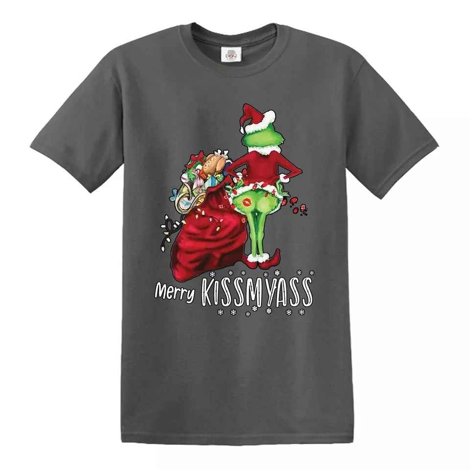 Merry Kissmyass Christmas Funny Christmas T-Shirt for Men - Santa Xmas Gift Tee Merry Kissmyass Christmas Funny Christmas T-Shirt for Men - Santa Xmas Gift Tee