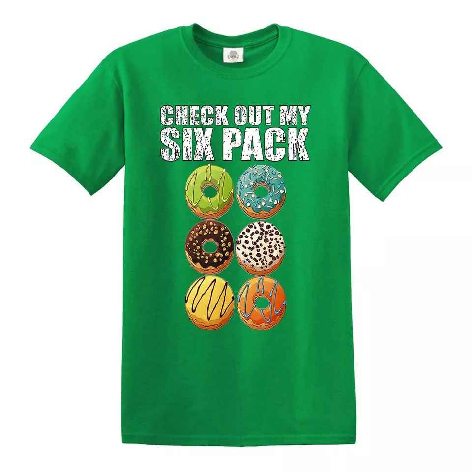 Funny Six Pack T-Shirt - Gym Novelty Gift for Donuts Party Tee Funny Six Pack T-Shirt - Gym Novelty Gift for Donuts Party Tee