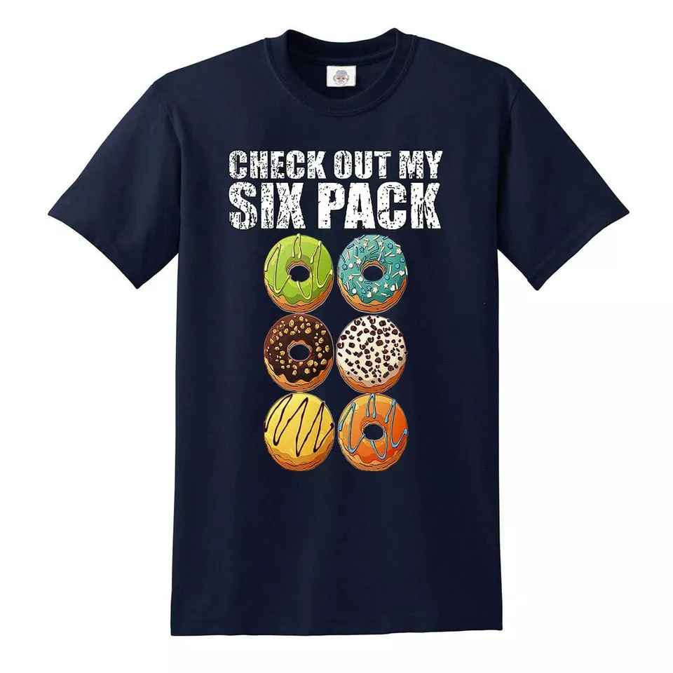 Funny Six Pack T-Shirt - Gym Novelty Gift for Donuts Party Tee Funny Six Pack T-Shirt - Gym Novelty Gift for Donuts Party Tee