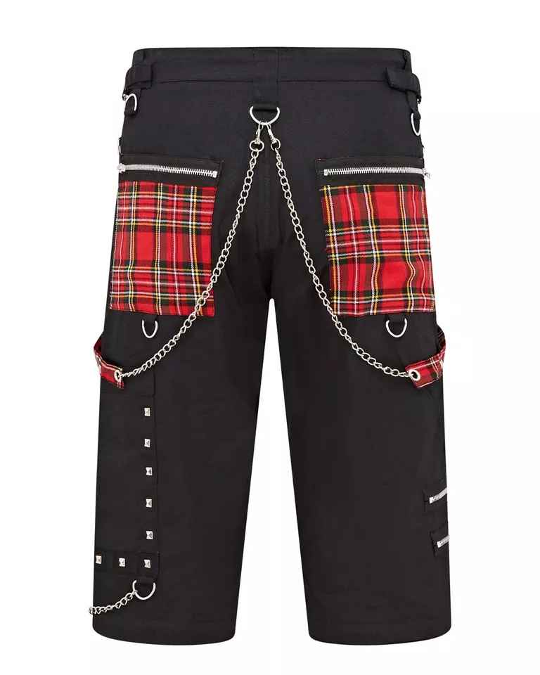 Dark Wear Punk Trousers - Tartan Bottoms Bondage Metal Music Trouser Dark Wear Punk Trousers - Tartan Bottoms Bondage Metal Music Trouser