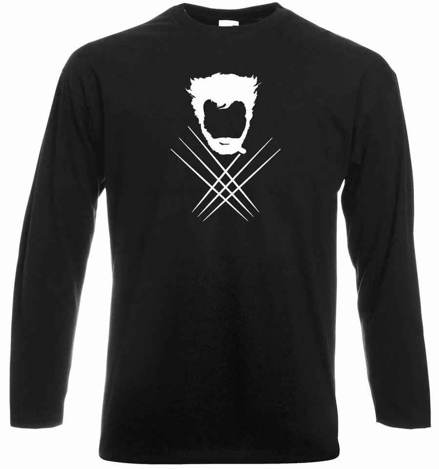 Wolverine Slash T-Shirt - Funny Superhero Long Sleeve Cool Fashion Top Wolverine Slash T-Shirt - Funny Superhero Long Sleeve Cool Fashion Top