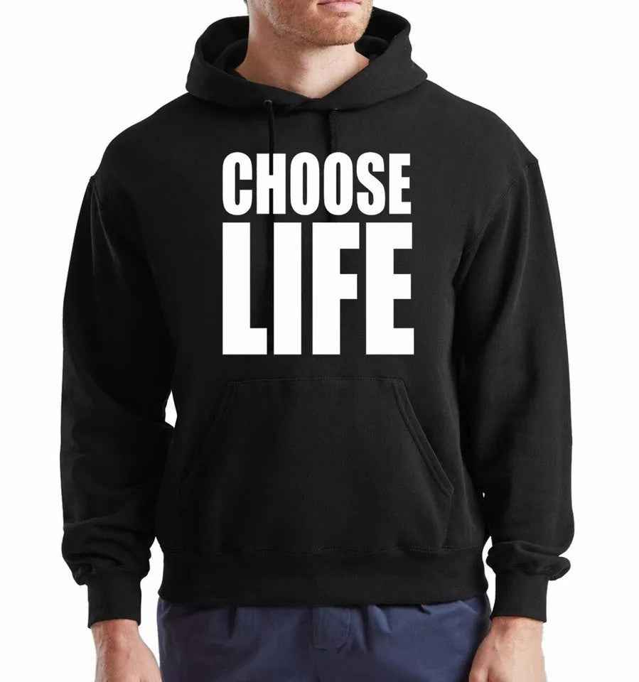 Choose Life Hoodie Unisex Sweatshirt Inspired by 80's 90's Wham Novelty Design Choose Life Hoodie Unisex Sweatshirt Inspired by 80's 90's Wham Novelty Design