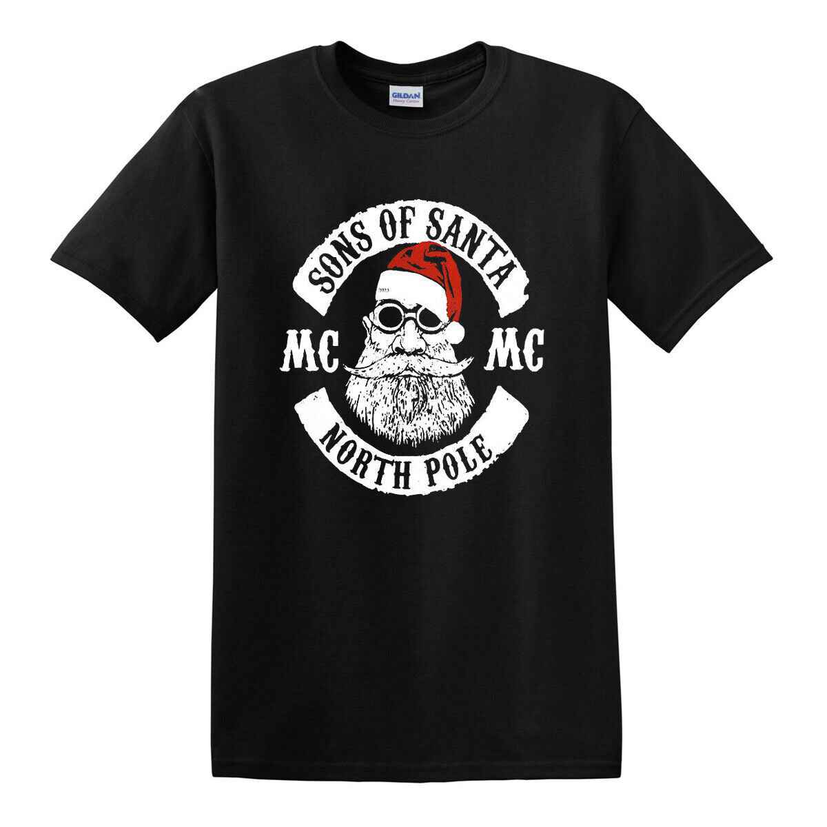 SONS OF SANTA T-SHIRT - BLACK T-SHIRT for Motorcycle Club SONS OF SANTA T-SHIRT - BLACK T-SHIRT for Motorcycle Club