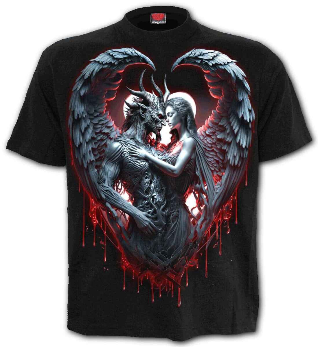 SOLEMN VOW Plus Size Front Print T-Shirt Black SOLEMN VOW Plus Size Front Print T-Shirt Black