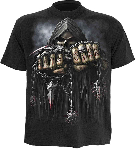 GAME OVER BLACK T-SHIRT - Stylish Game Over T-Shirt for Gamers GAME OVER BLACK T-SHIRT - Stylish Game Over T-Shirt for Gamers