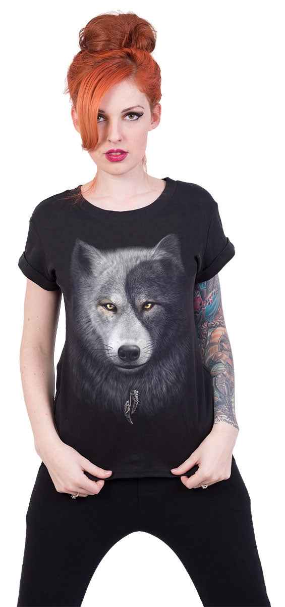 WOLF CHI Boatneck Black Cap Sleeve Top - Stylish and Versatile Design WOLF CHI Boatneck Black Cap Sleeve Top - Stylish and Versatile Design