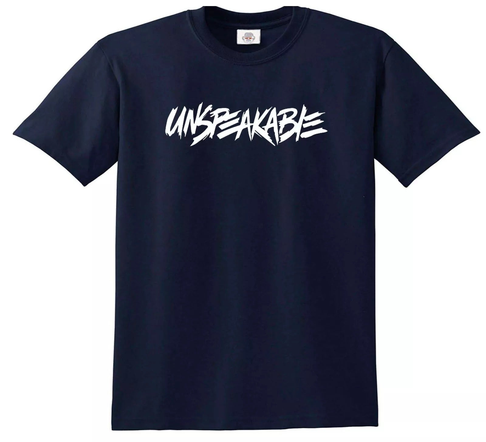 New Unspeakable T-Shirt Funny Kids NAVY T-SHIRT - WHITE PRINT New Unspeakable T-Shirt Funny Kids