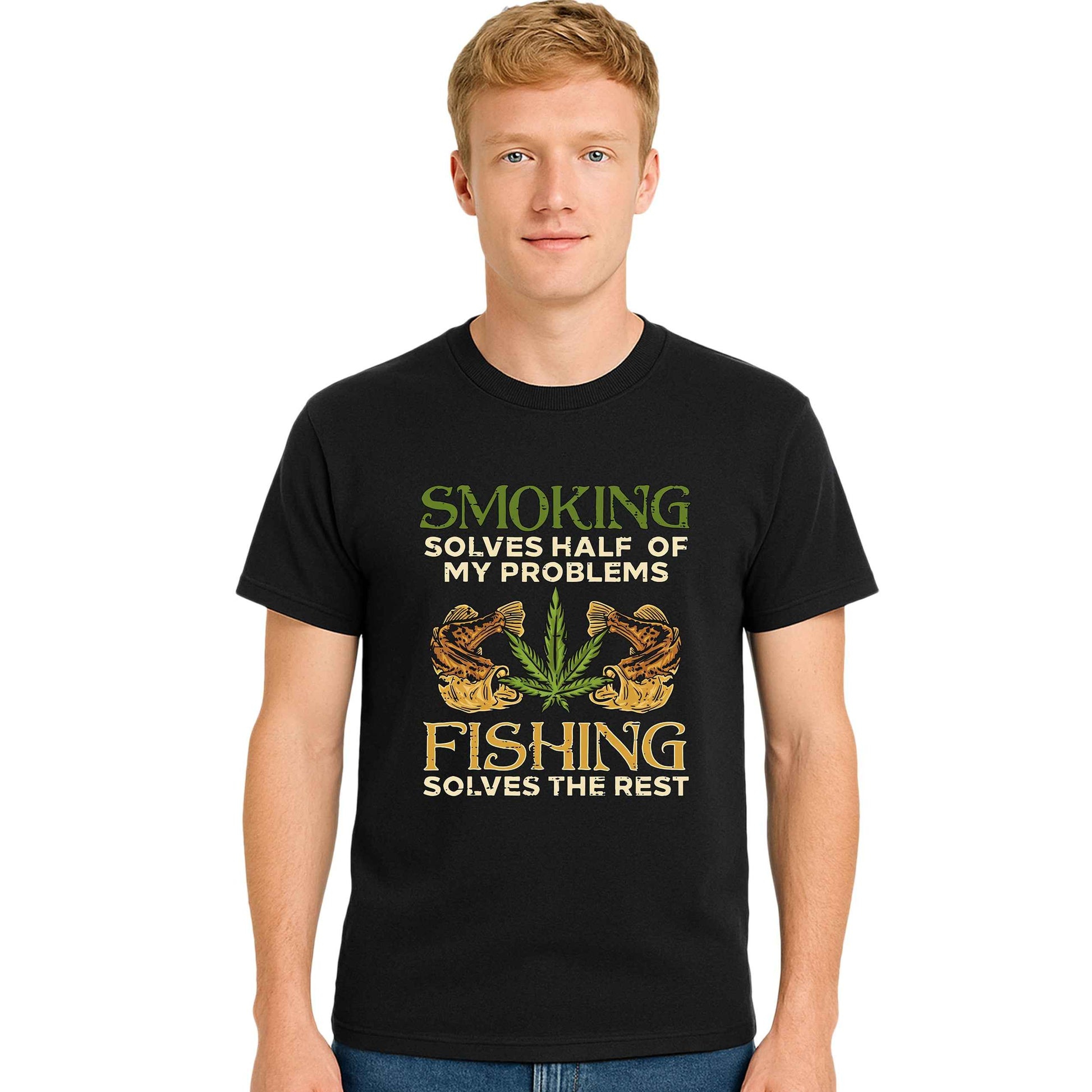 Smoking Solves Half | T-Shirt For Men's