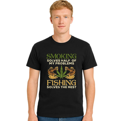 Smoking Solves Half | T-Shirt For Men's