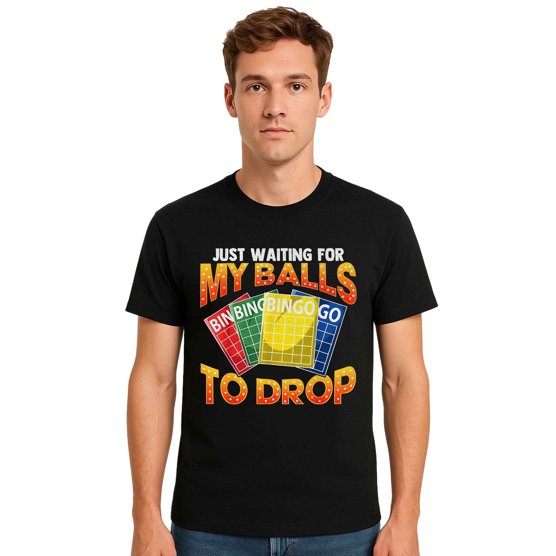 Just Waiting For My Balls | T-Shirt For Men's