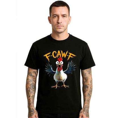 F Caw F White Cock | T-Shirt For Men's