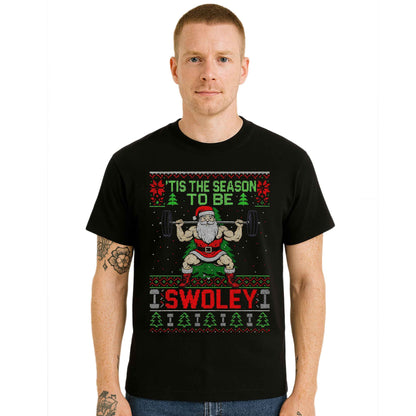 Santa Weightlifting Gym | T-Shirt For Men's