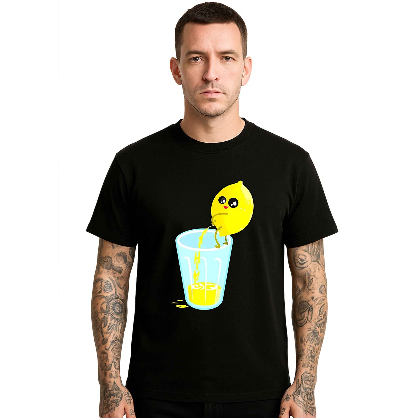 Lemon Pees In Glass | T-Shirt For Men's