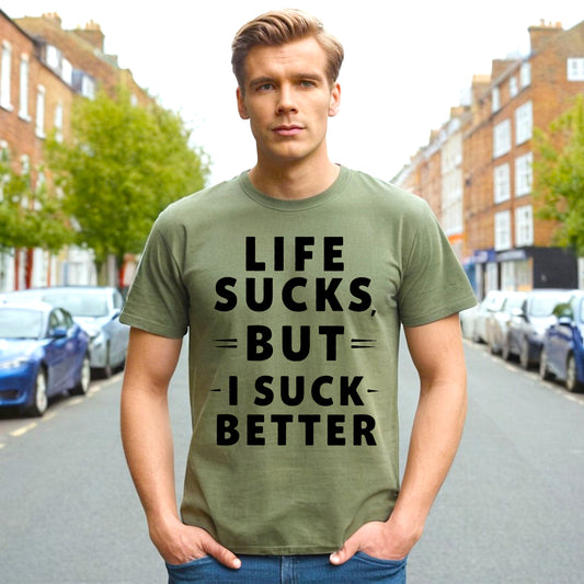 LIFE SUCKS BUT | MEN'S T-SHIRT