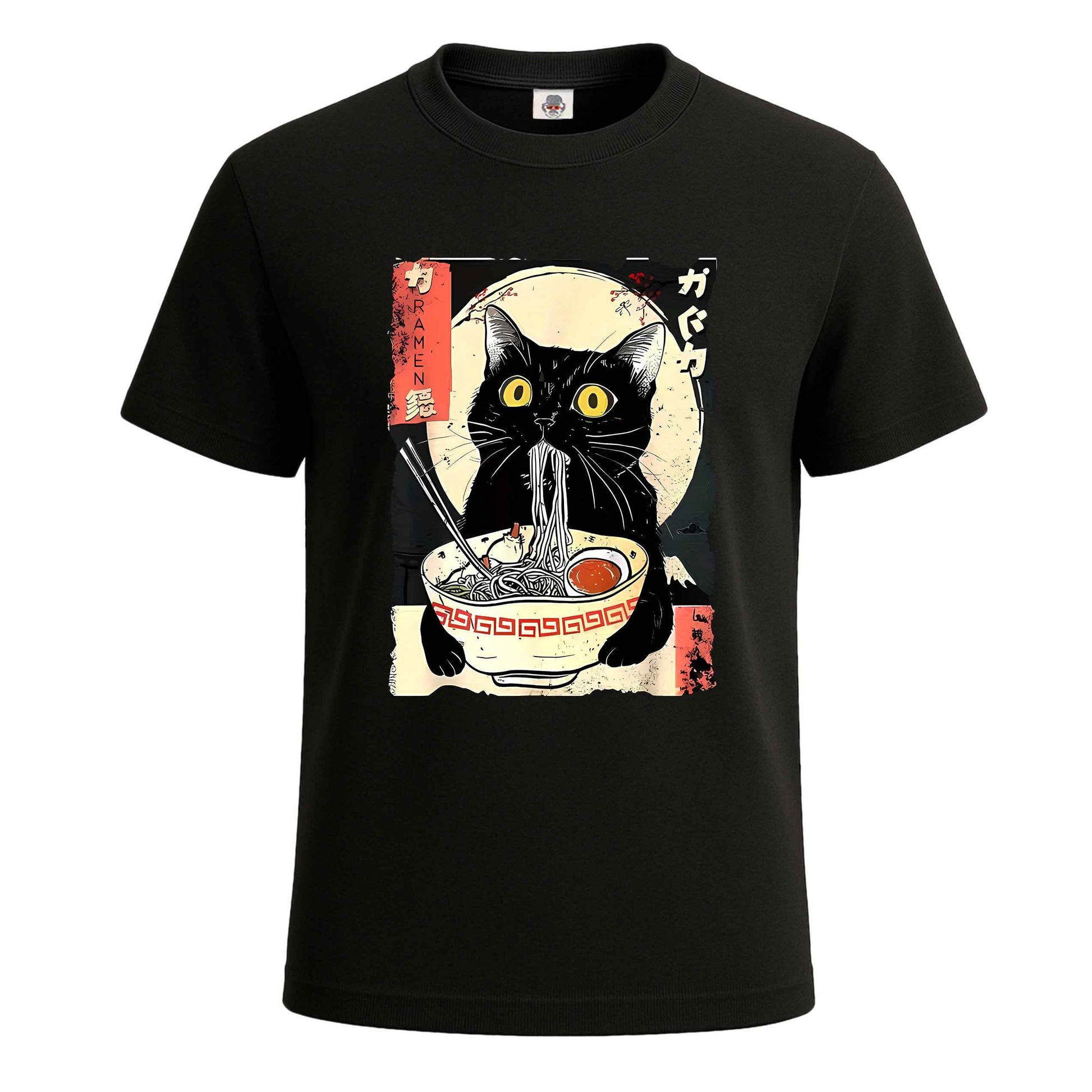 Japanes Cat Eating |T-Shirt For Men's