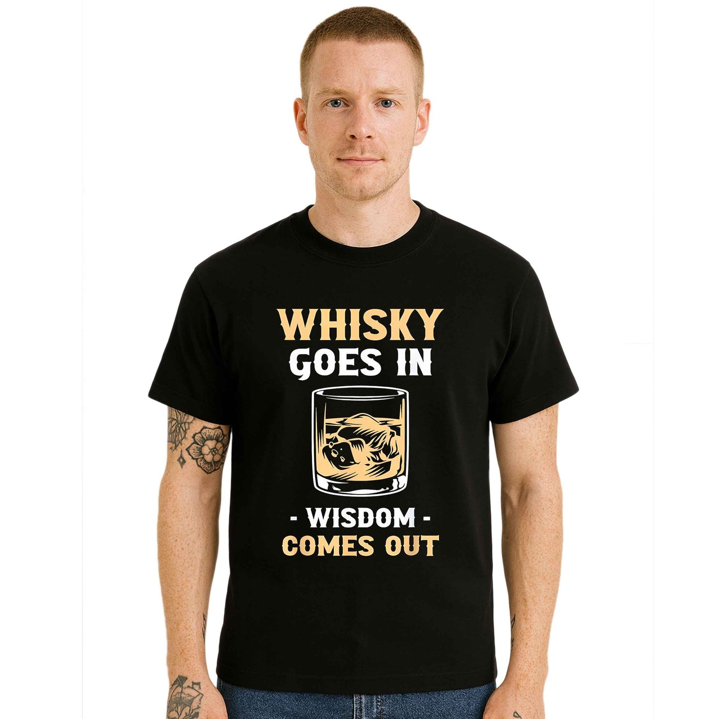 Whiskey Goes In |T-Shirt For Men's