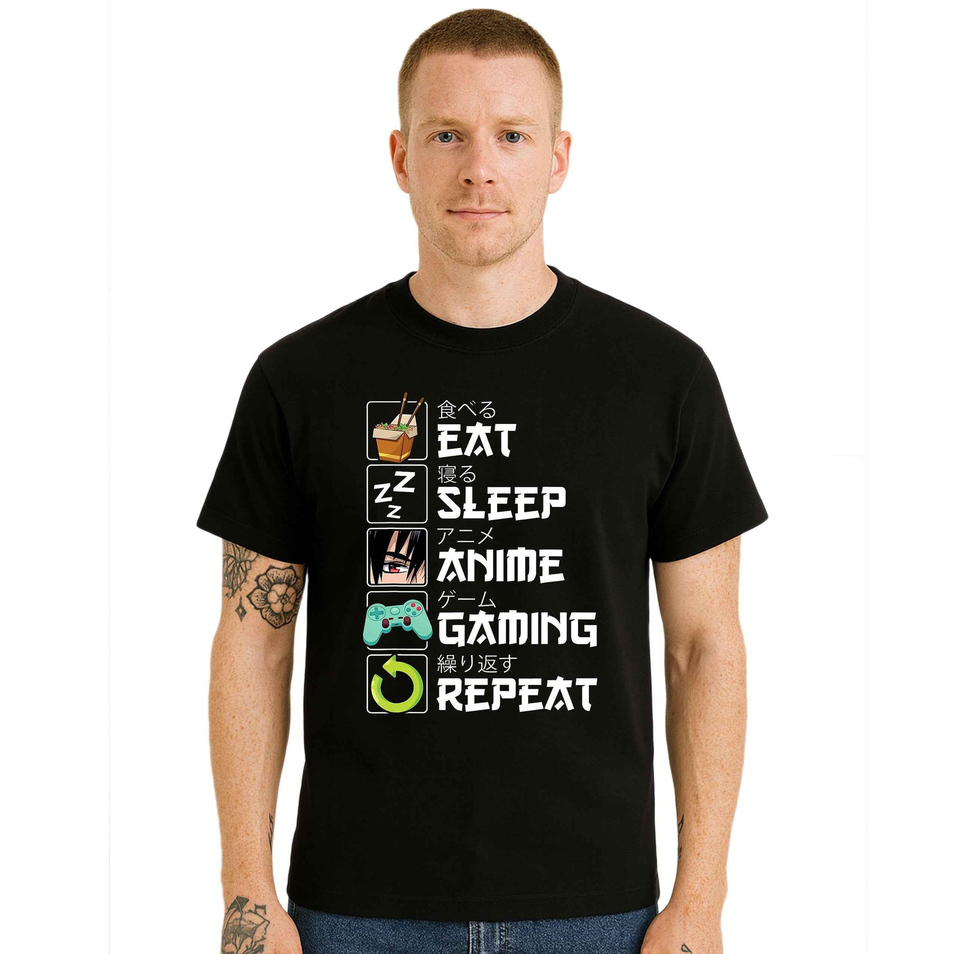Eat Sleep Anime | T-Shirt For Men's
