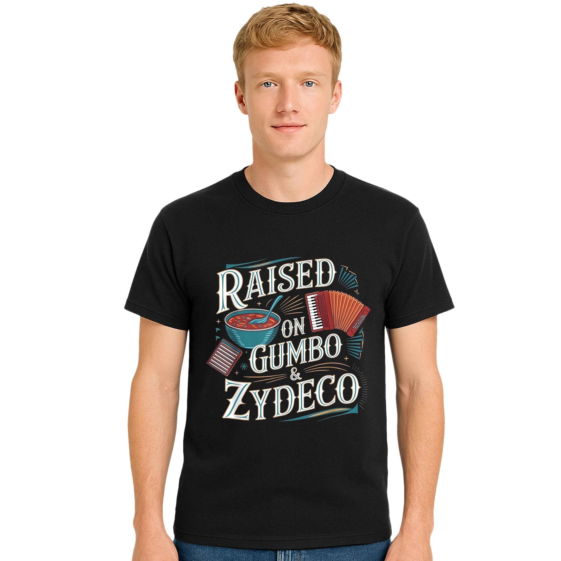 Raised on Gumbo Zydeco | T-Shirt For Men's Raised on Gumbo Zydeco | T-Shirt For Men's