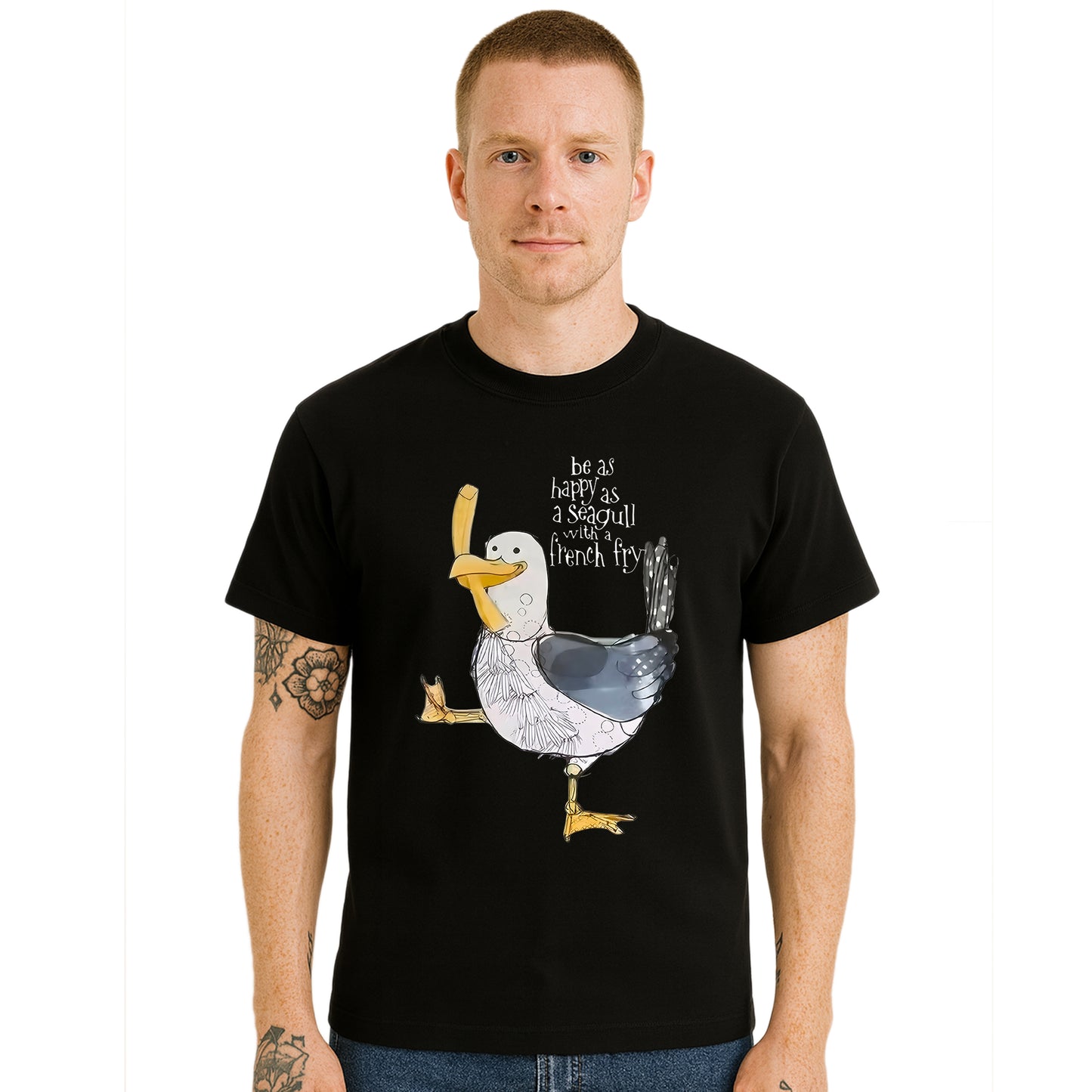 Happy As Seagull | T-Shirt For Men's Happy As Seagull | T-Shirt For Men's