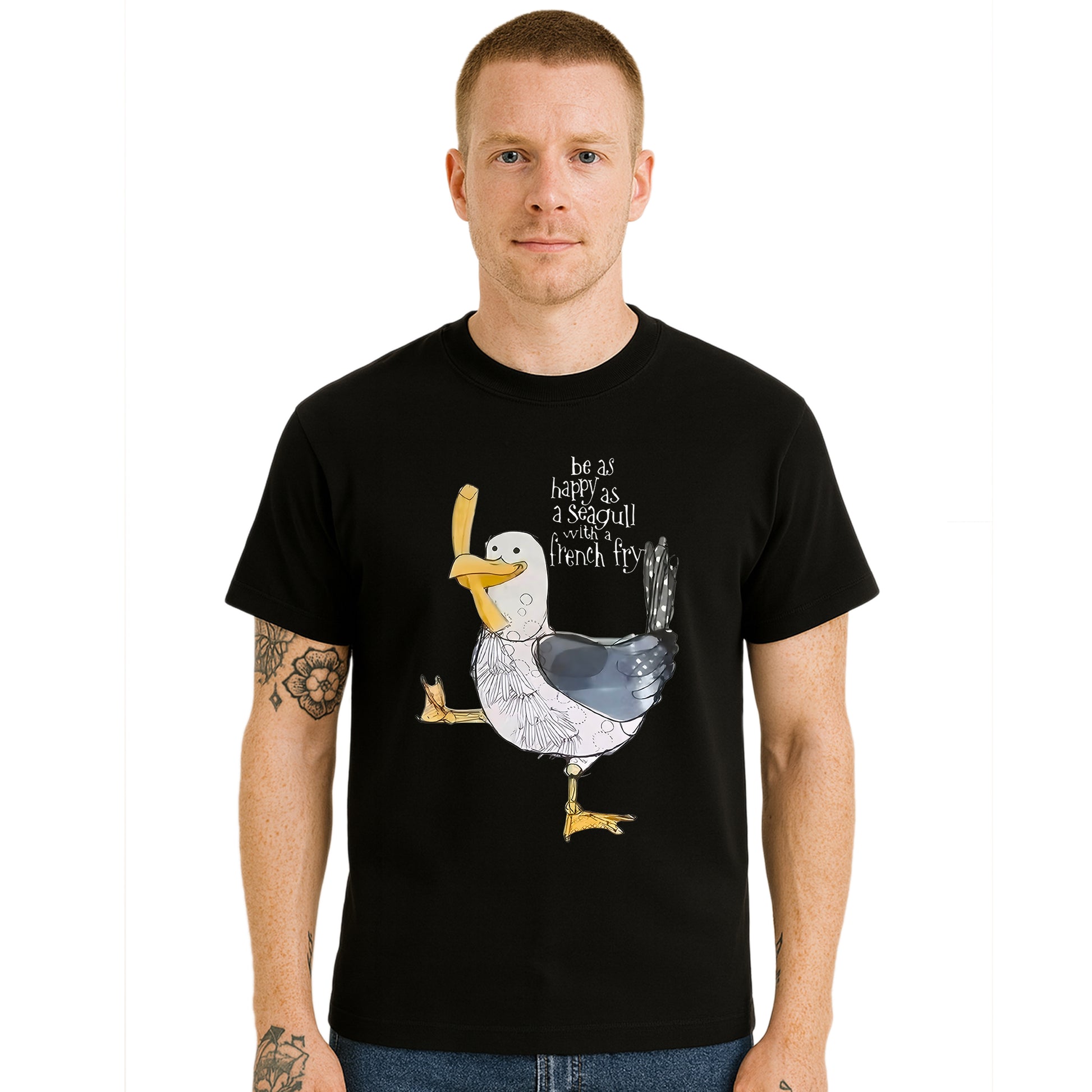 Happy As Seagull | T-Shirt For Men's Happy As Seagull | T-Shirt For Men's
