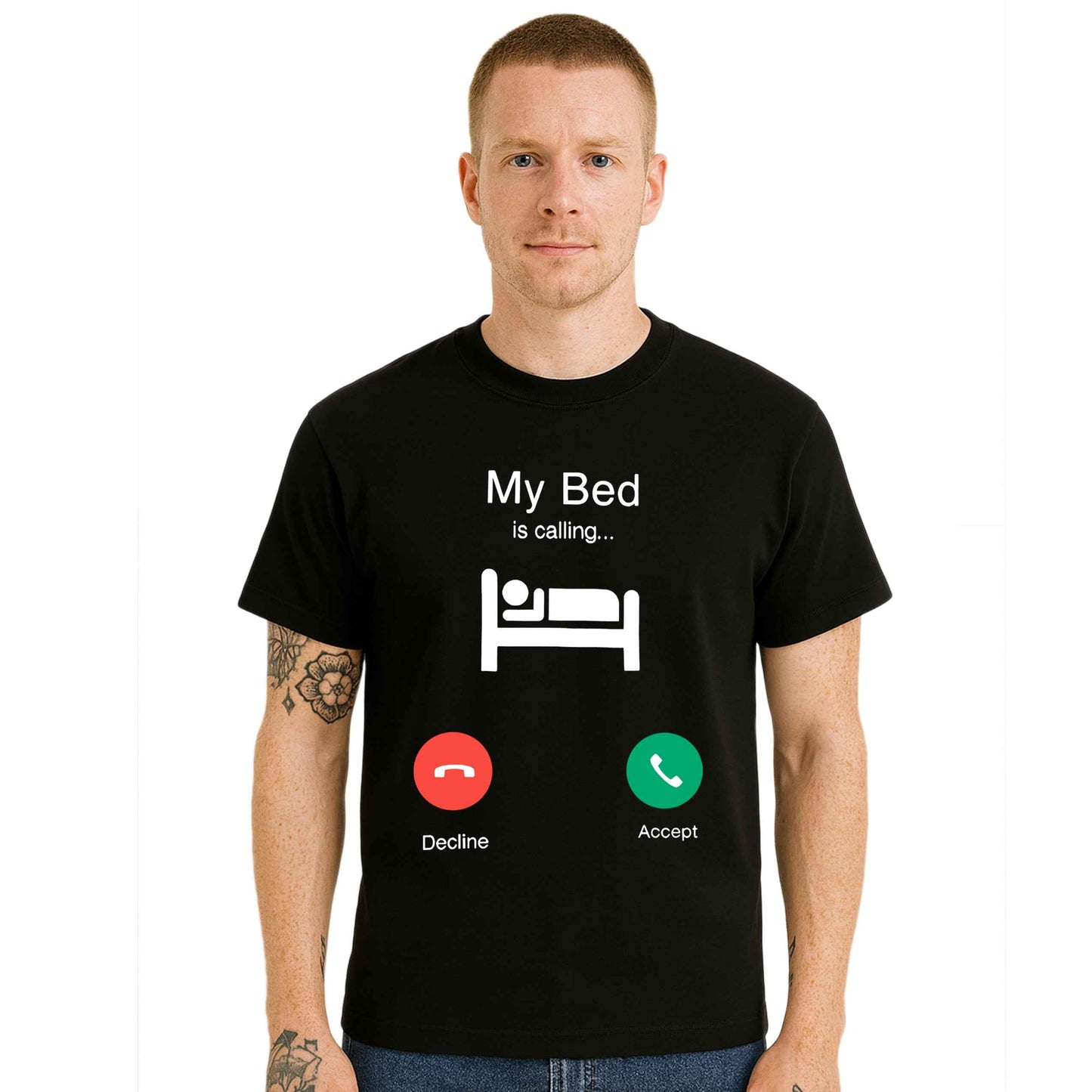My Bed is Calling Lazy | T-Shirt For Men's My Bed is Calling Lazy | T-Shirt For Men's