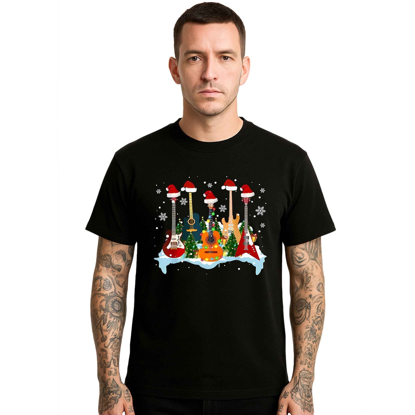 Retro Guitar Christmas | T-Shirt For Men's