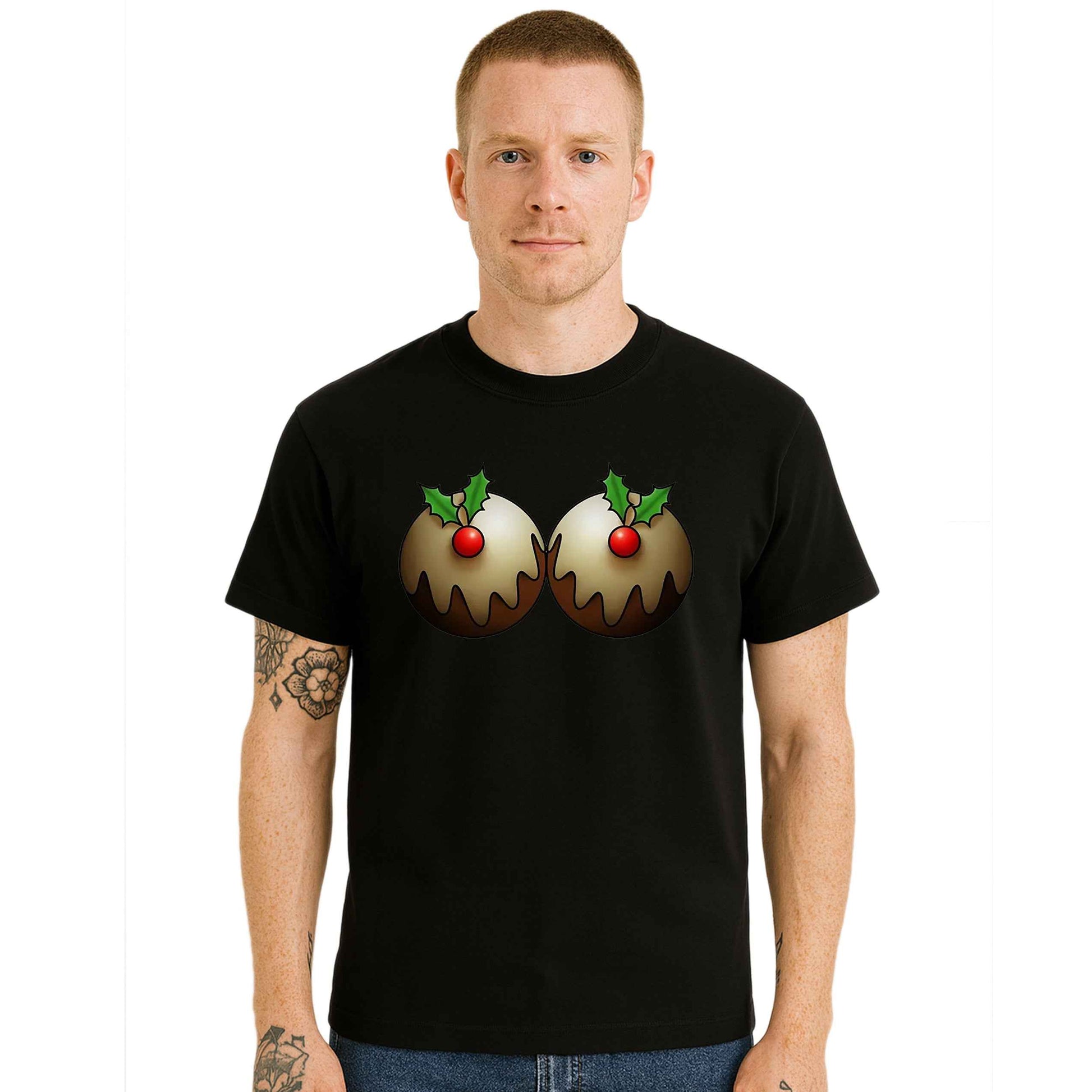 Christmas Pudding Boobs | T-Shirt For Men's