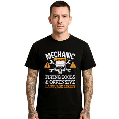 Mechanic Caution  Flying | T-Shirt For Men's