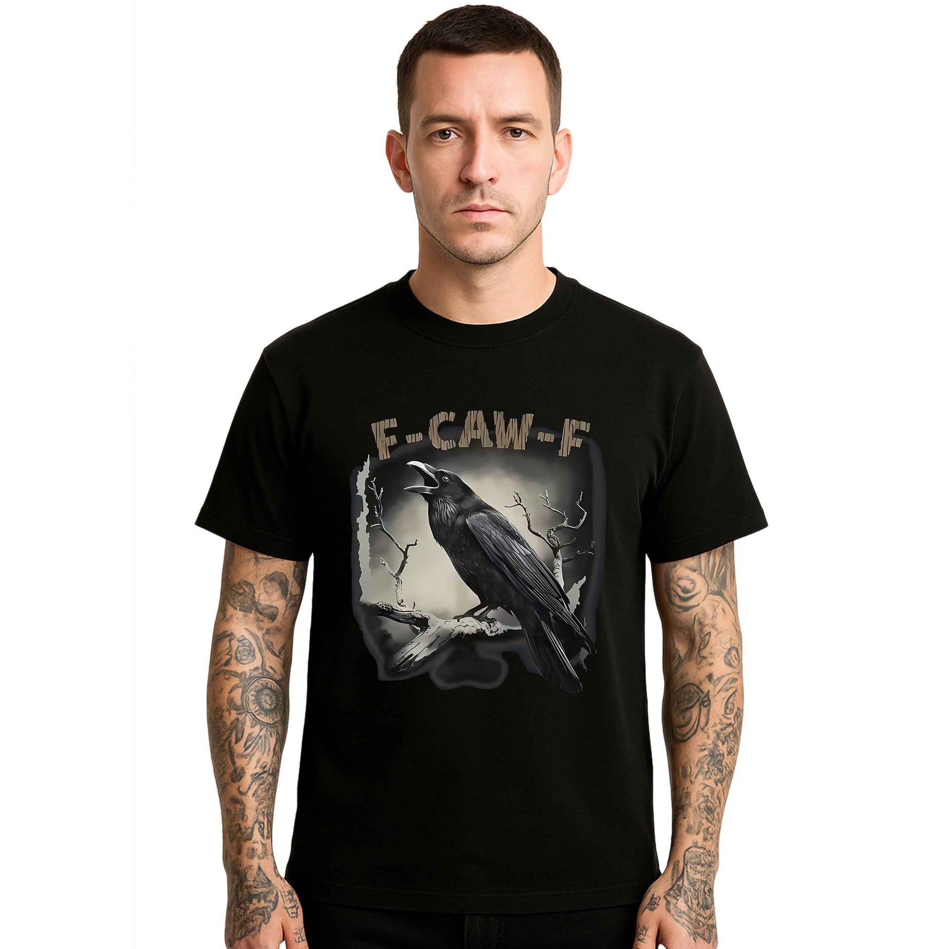 Black Crow F-Caw-F |T-Shirt For Men's