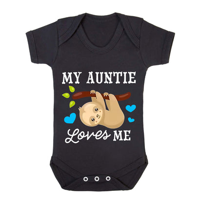 My Auntie Loves | BABY GROW BLACK BABY GROW My Auntie Loves | BABY GROW