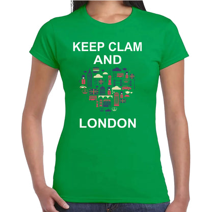 KEEP CLAM AND | LADIES T-SHIRT
