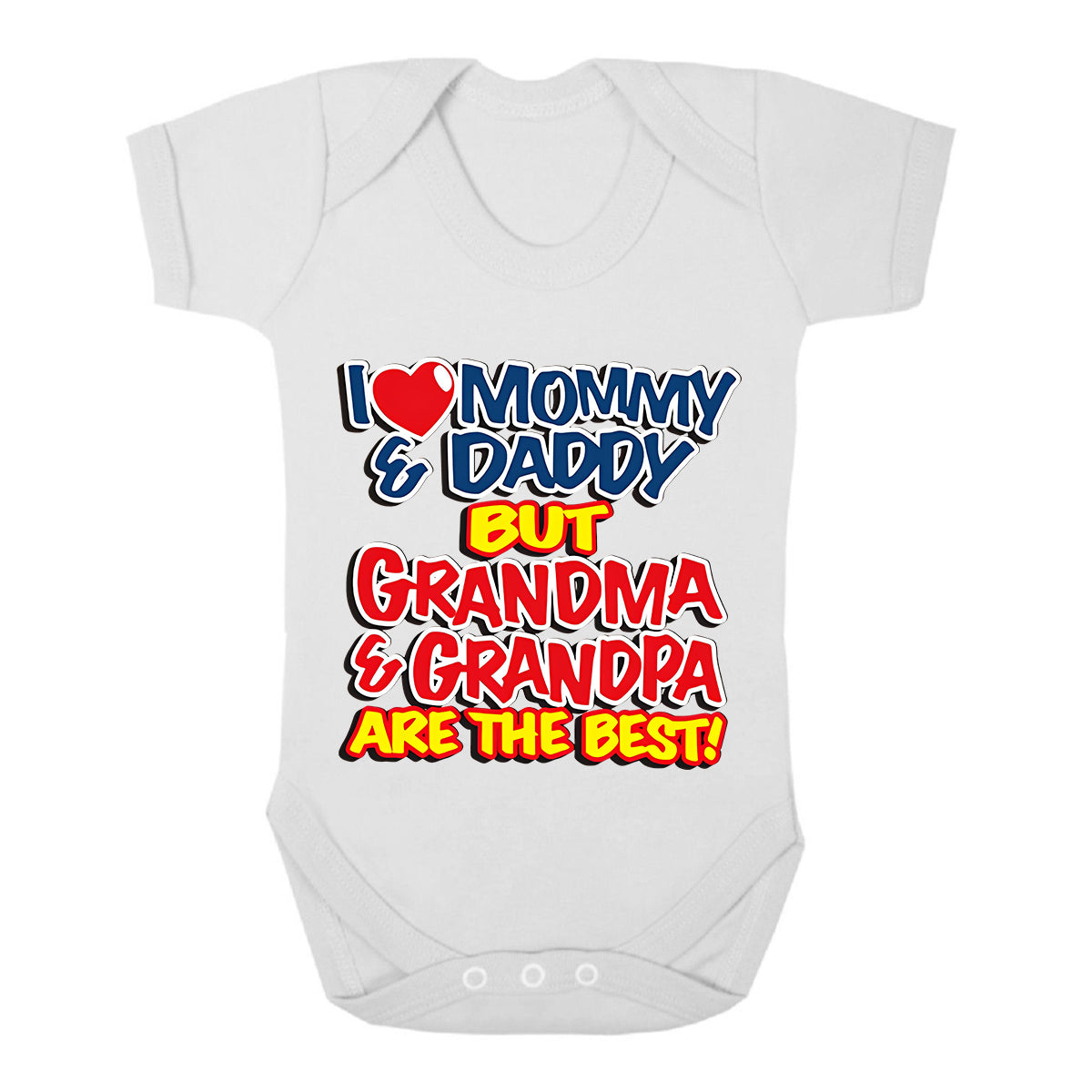 I Love Mommy & Daddy | BABY GROW WHITE BABY GROW I Love Mommy & Daddy | BABY GROW