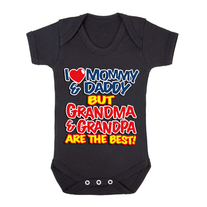 I Love Mommy & Daddy | BABY GROW BLACK BABY GROW I Love Mommy & Daddy | BABY GROW