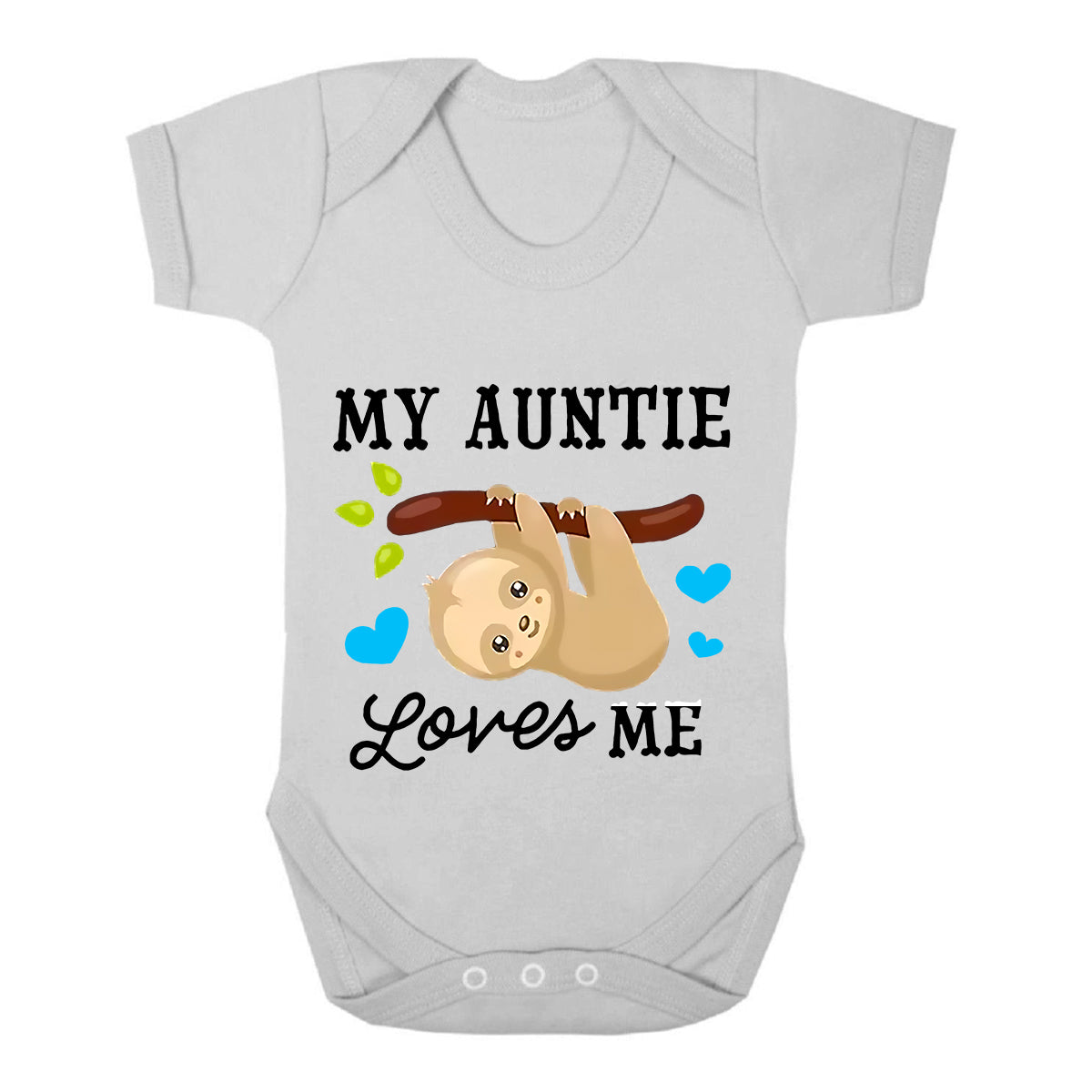 My Auntie Loves | BABY GROW WHITE BABY GROW My Auntie Loves | BABY GROW