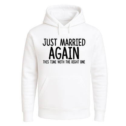 Just Married Again | Hoody For Men's WHITE HOODY Just Married Again | Hoody For Men's