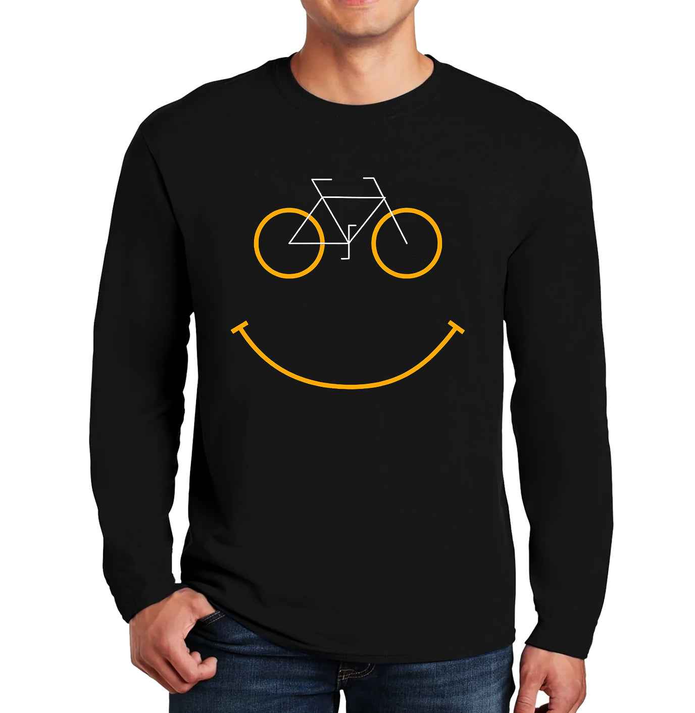 Bicycle Smile Graphic | Men's Long Sleeve Bicycle Smile Graphic | Men's Long Sleeve