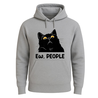 Ew People Black Cat | Hoody For Men's SPORT GREY HOODY Ew People Black Cat | Hoody For Men's