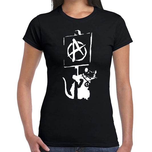 Banksy Anarchy Rat | LADIES T-SHIRT
