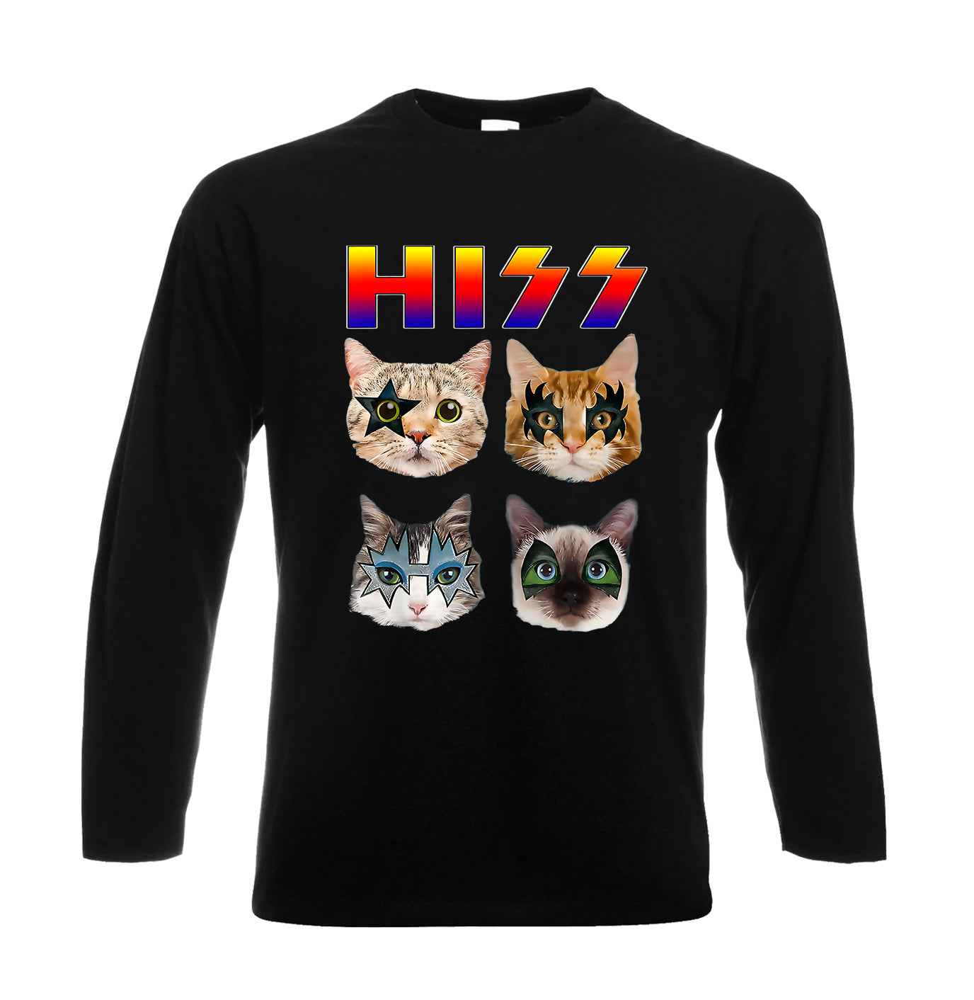 HISS Cat Funny Cats | Men's Long Sleeve HISS Cat Funny Cats | Men's Long Sleeve