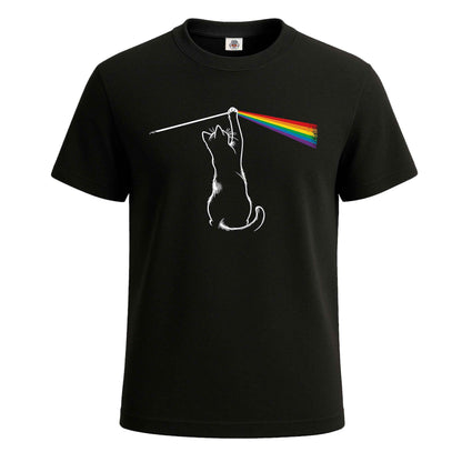 Cat Rainbow Light |T-Shirt For Men's