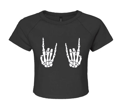 HAND BONE SKELETON | LADIES CROP TOP