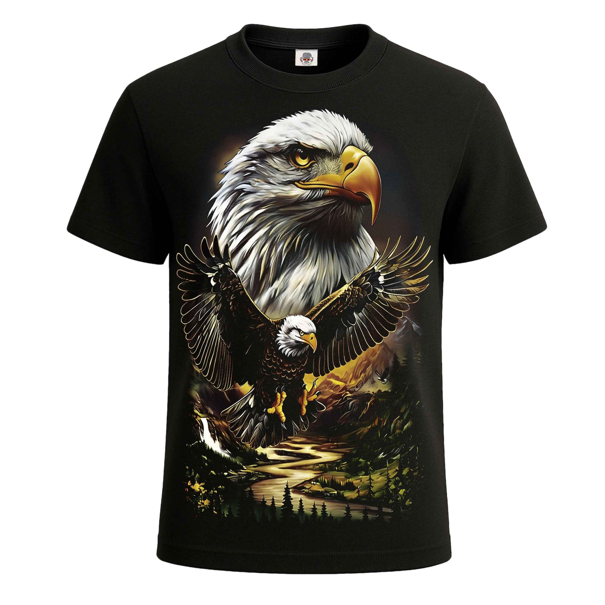 Eagle Bird Mountain Halftone | T-Shirt For Men's Eagle Bird Mountain Halftone | T-Shirt For Men's