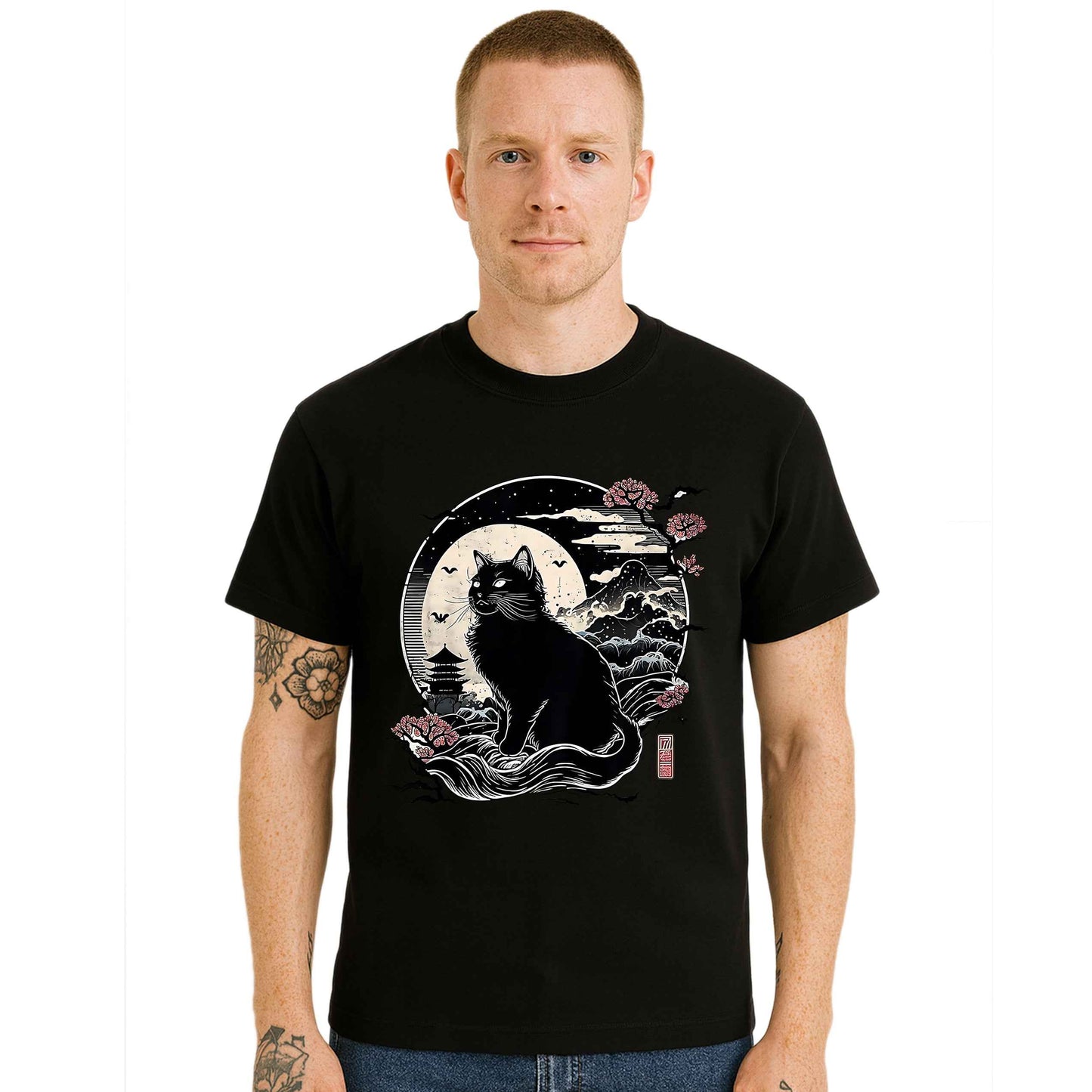 Kawaii Cat Anime Japanese | T-Shirt For Men' Kawaii Cat Anime Japanese | T-Shirt For Men'
